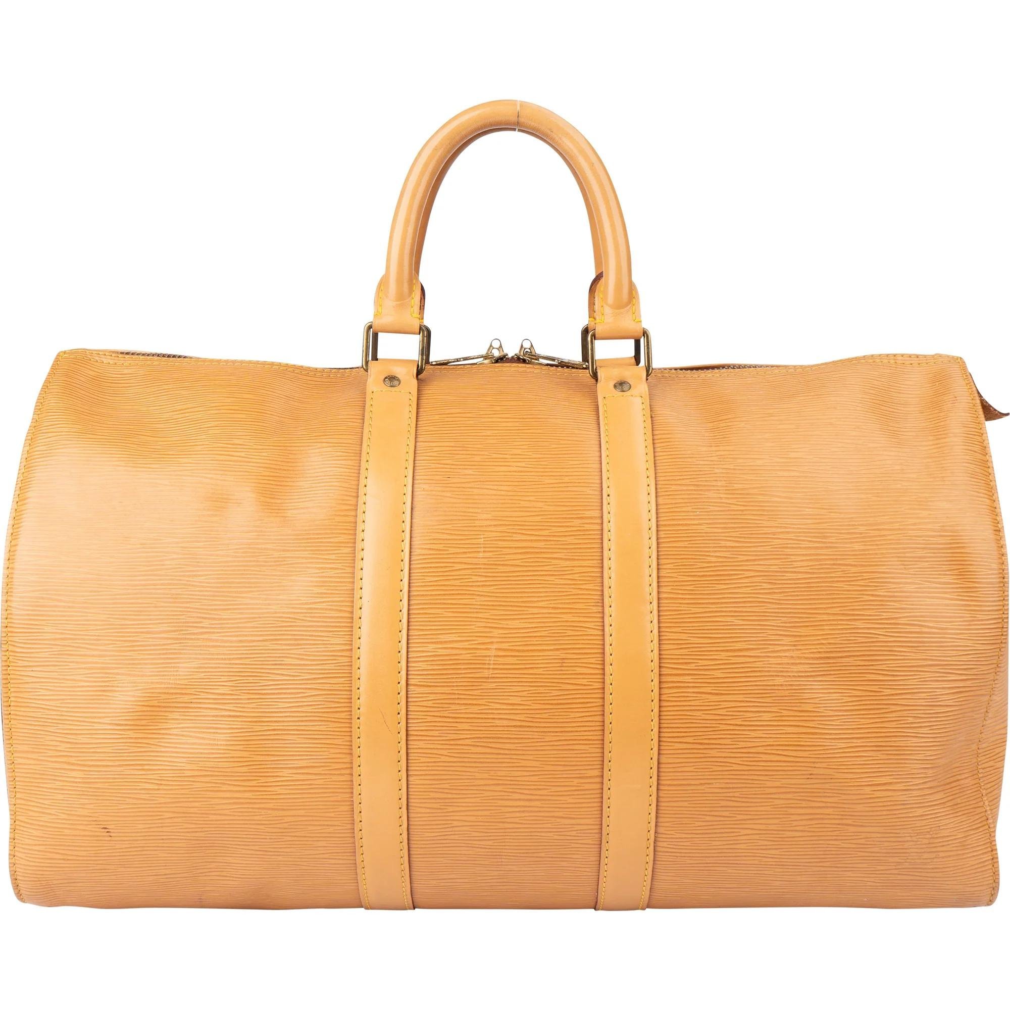 Keepall leather travel bag