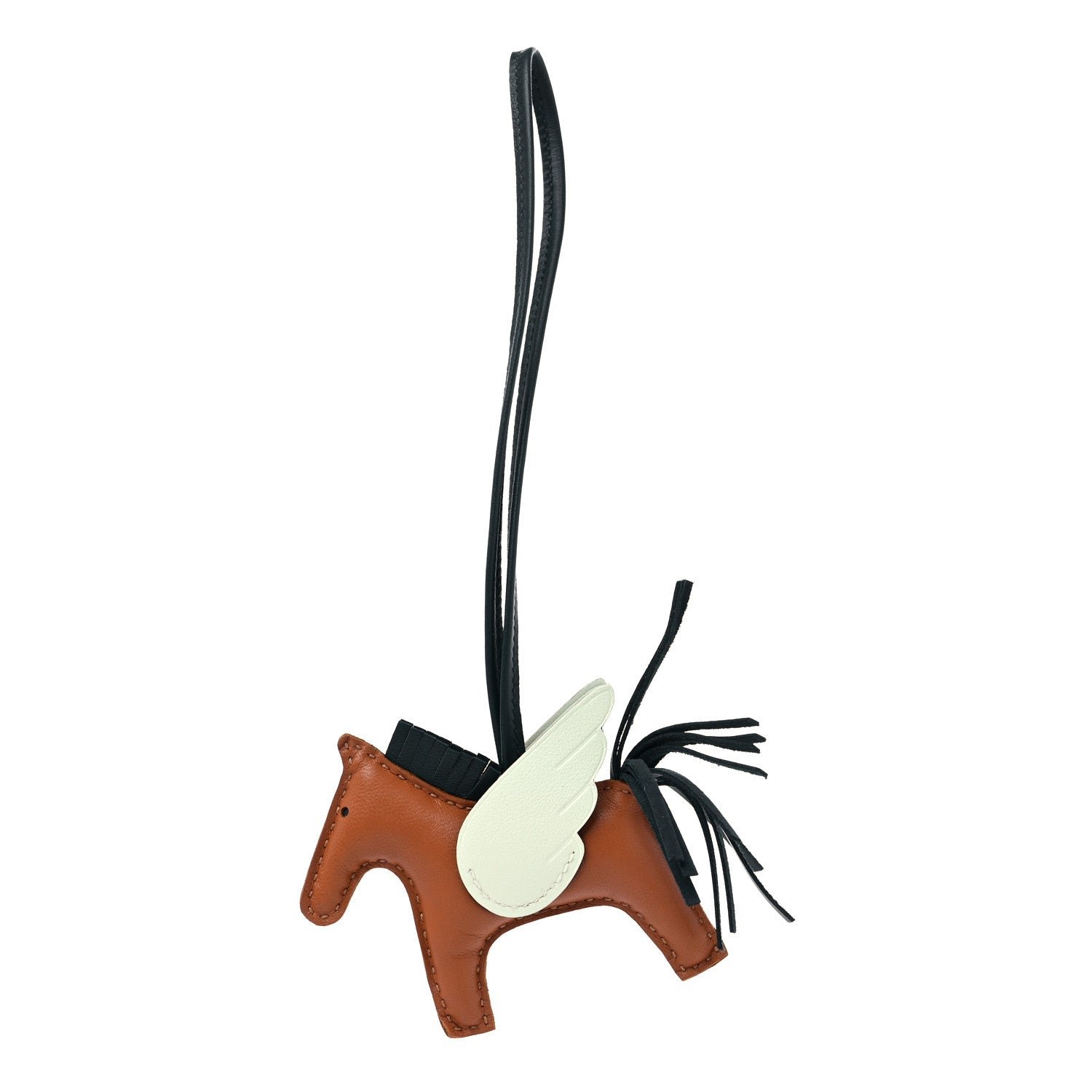 Hermes Milo Lambskin Grigri Rodeo Pegase Horse Bag Charm PM Gold Vert Cypress Vert Fizz