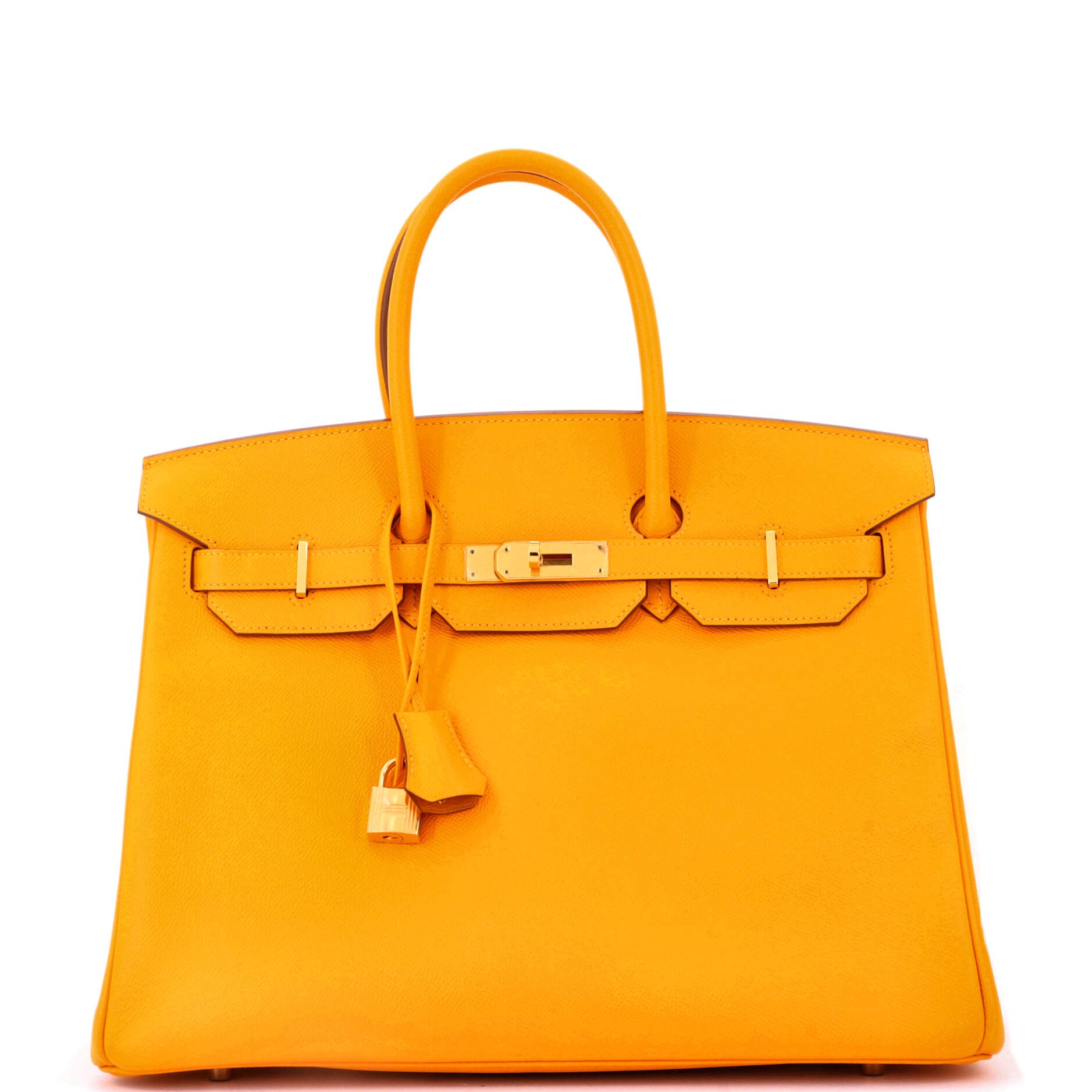 Hermes Birkin Handbag Jaune D&#39;Or Epsom with Gold Hardware 35