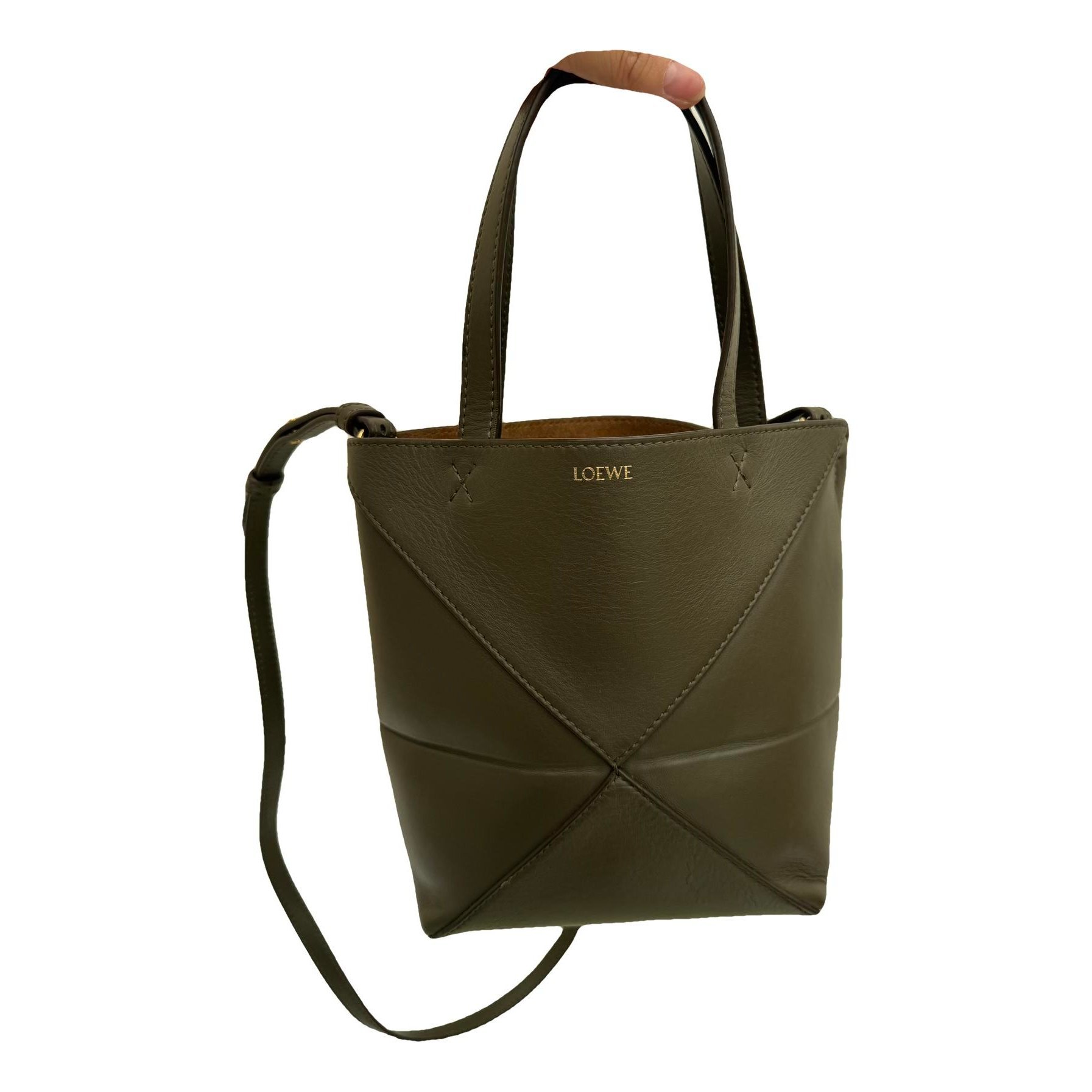 Puzzle Fold leather tote
