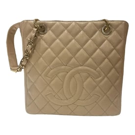 Chanel Petite Shopping Tote leather tote