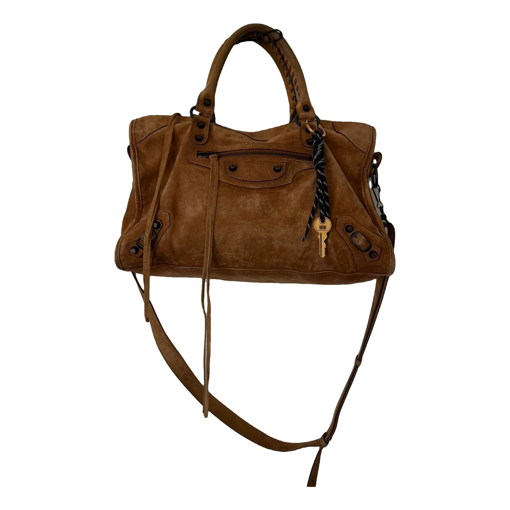 City leather handbag