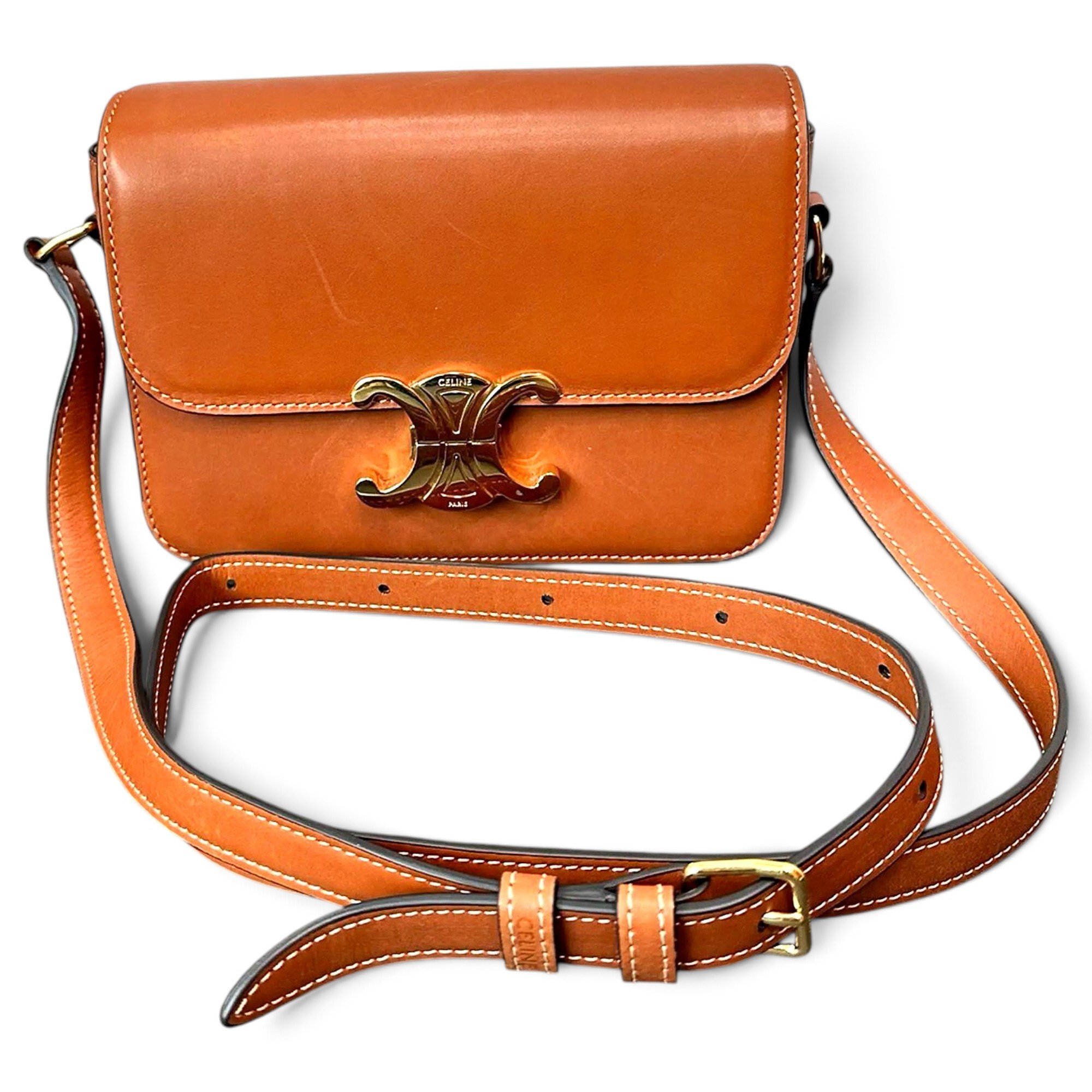 Triomphe leather crossbody bag
