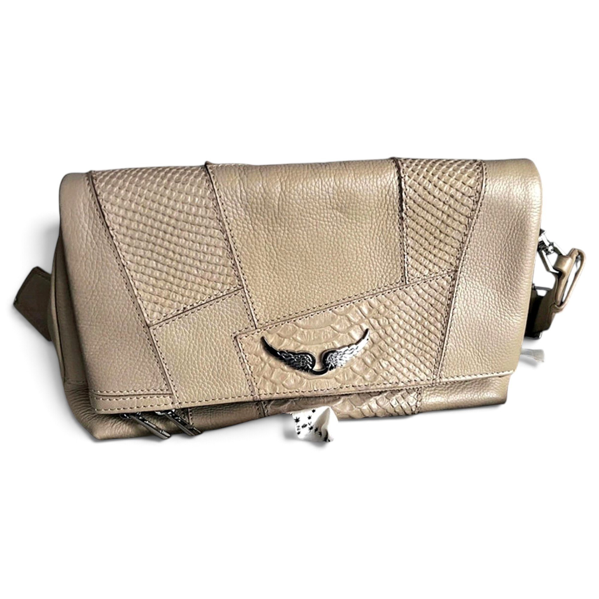 Rock leather crossbody bag
