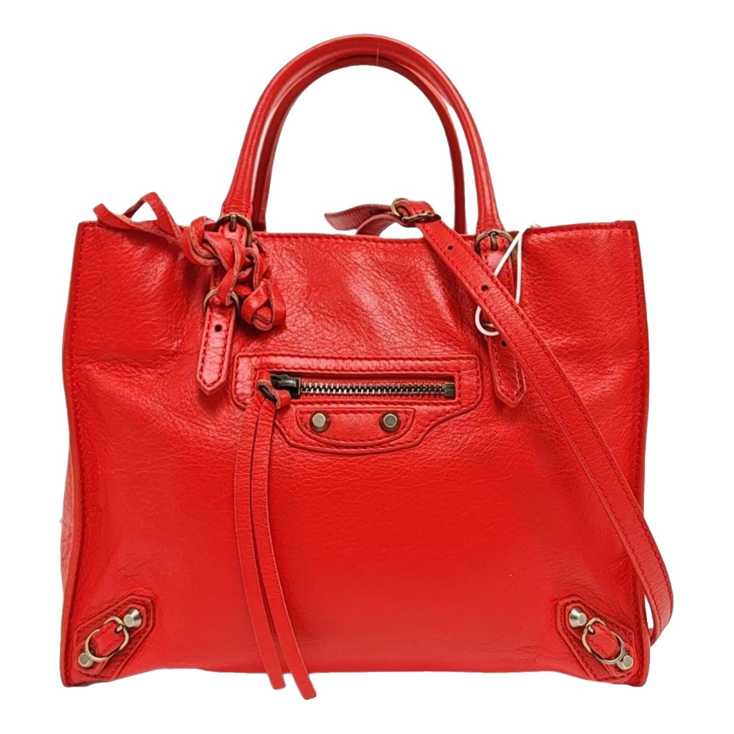 Papier leather handbag