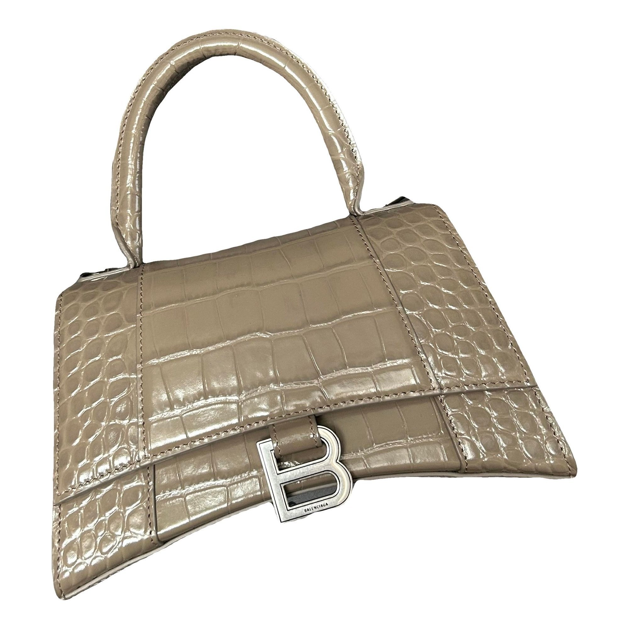 Hourglass leather crossbody bag
