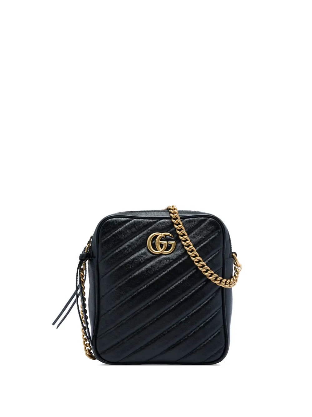 2016-2026 GG Marmont Matelasse Leather Double Zip crossbody bag