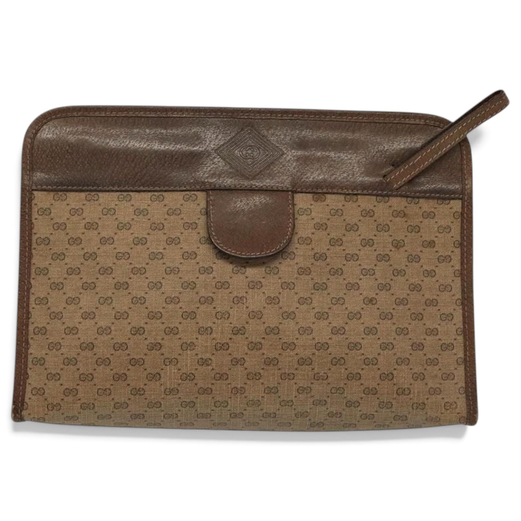 Leather clutch bag