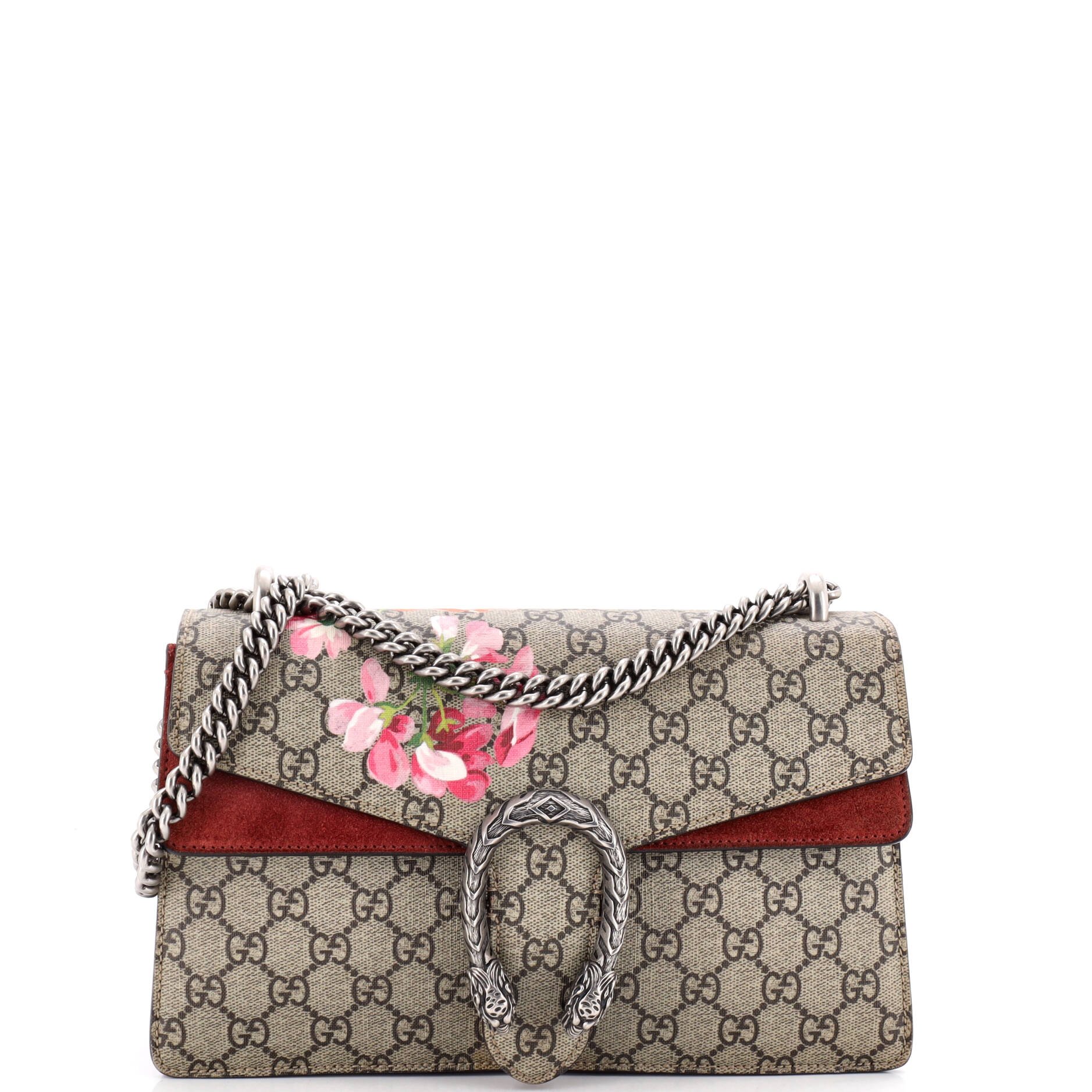 Dionysus Bag Blooms Print GG Coated Canvas Small