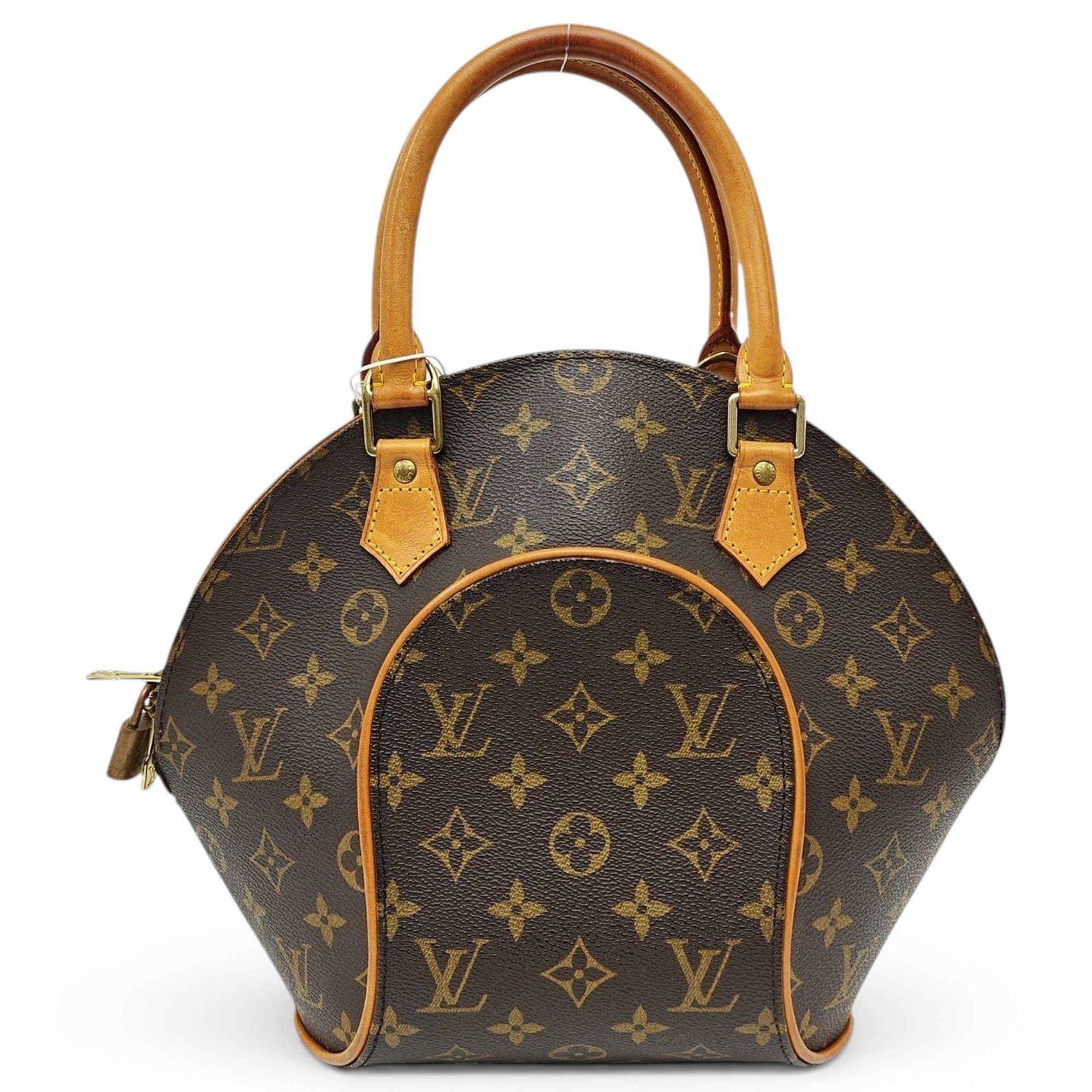 Ellipse leather handbag