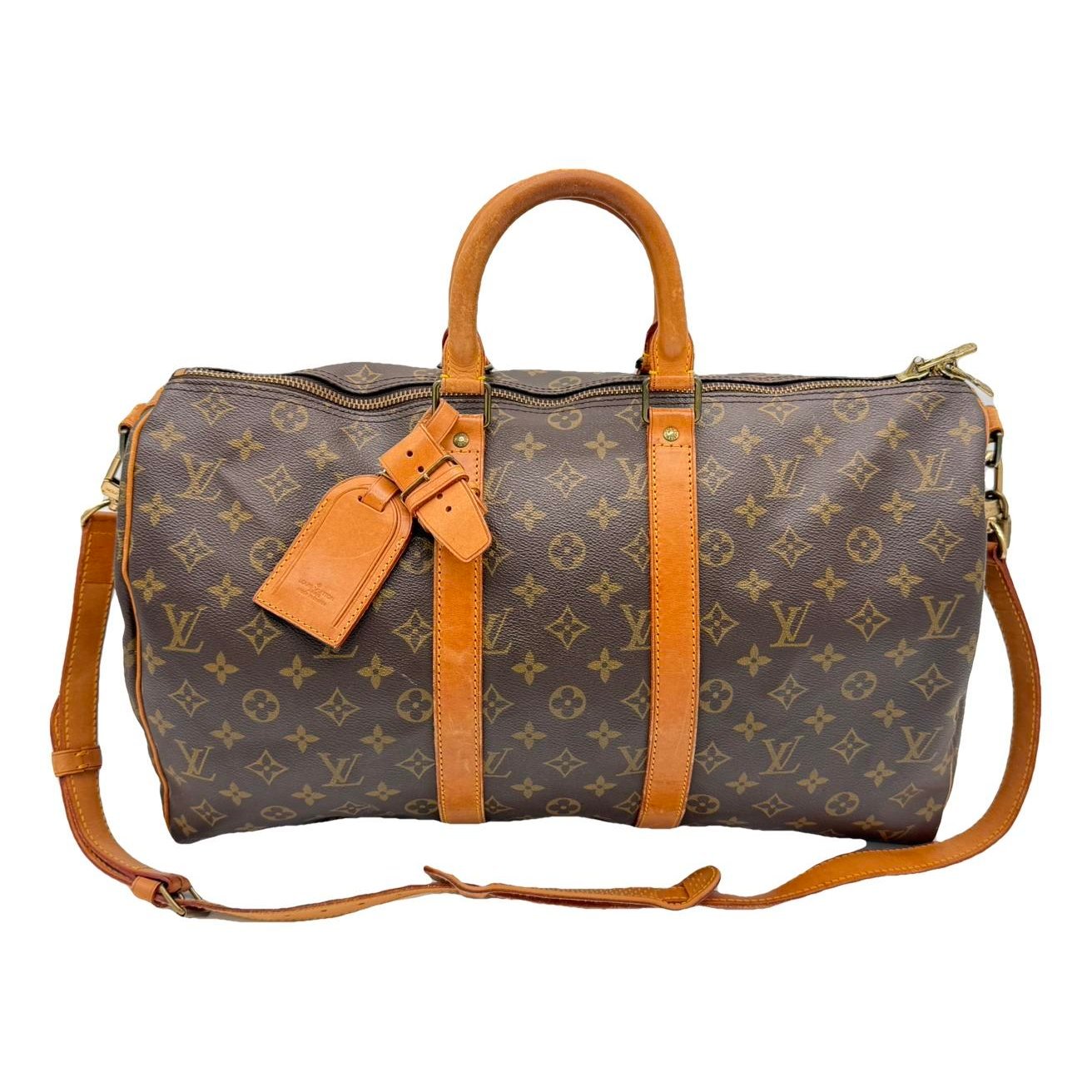 Keepall leather travel bag