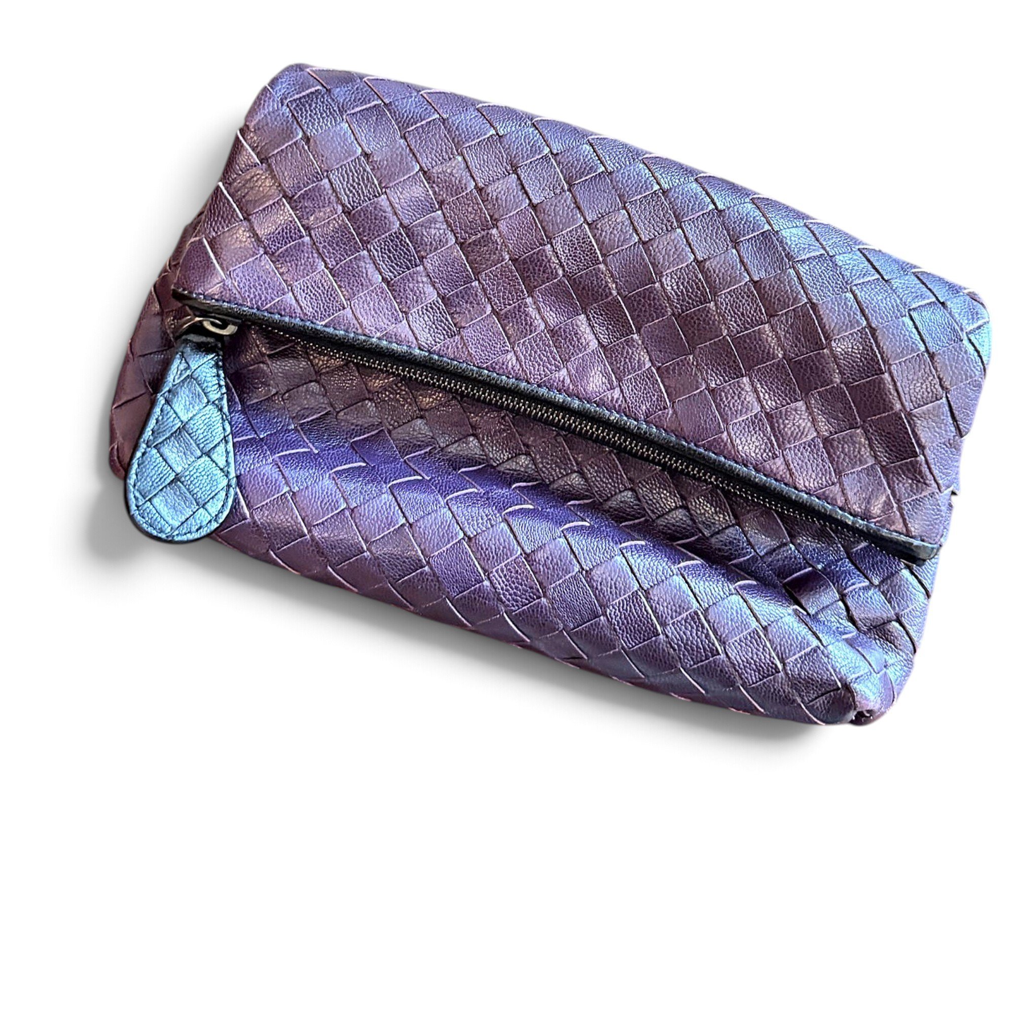Leather clutch bag
