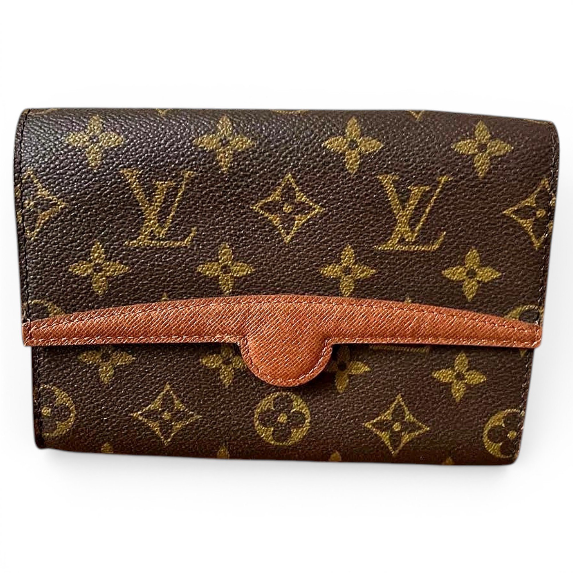 Leather clutch bag
