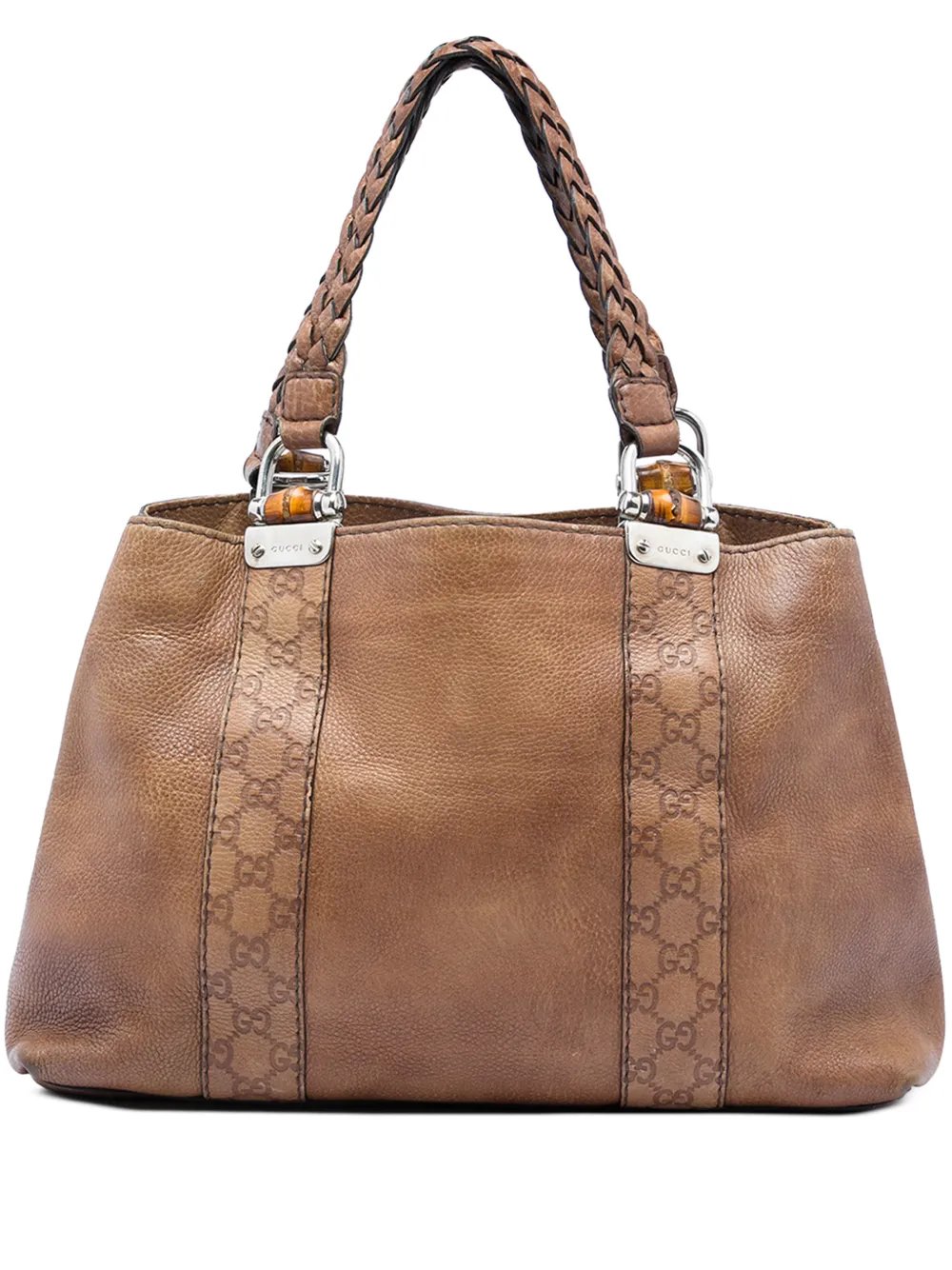 2016-2026 Medium Guccissima Trimmed Calfskin Bamboo Libeccio tote bag