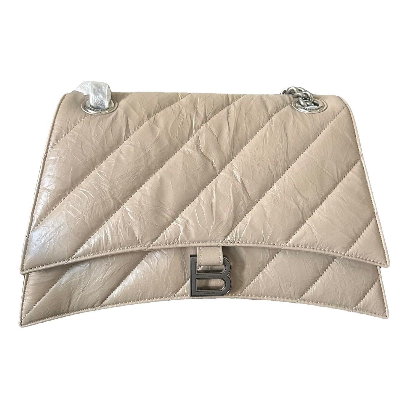 Crush leather handbag