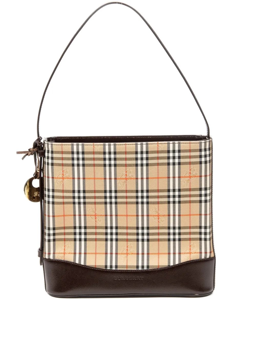 1990s check-pattern shoulder bag
