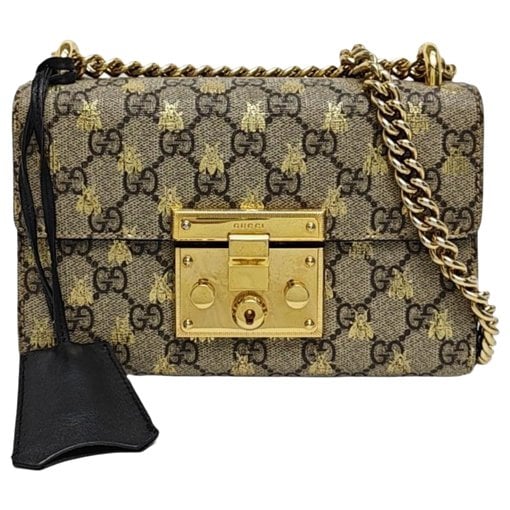 Padlock leather crossbody bag