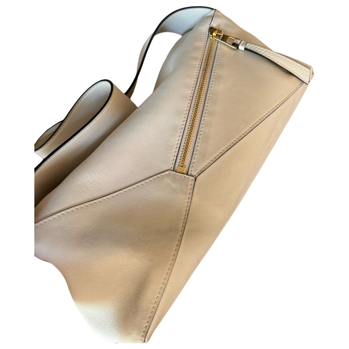 Puzzle leather handbag