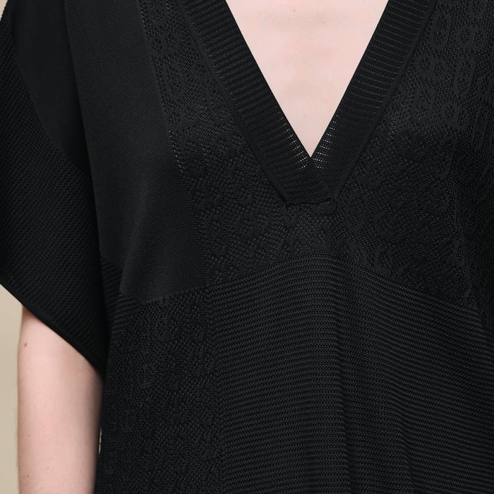 Noir "Chaine d'Ancre" Long Caftan Dress