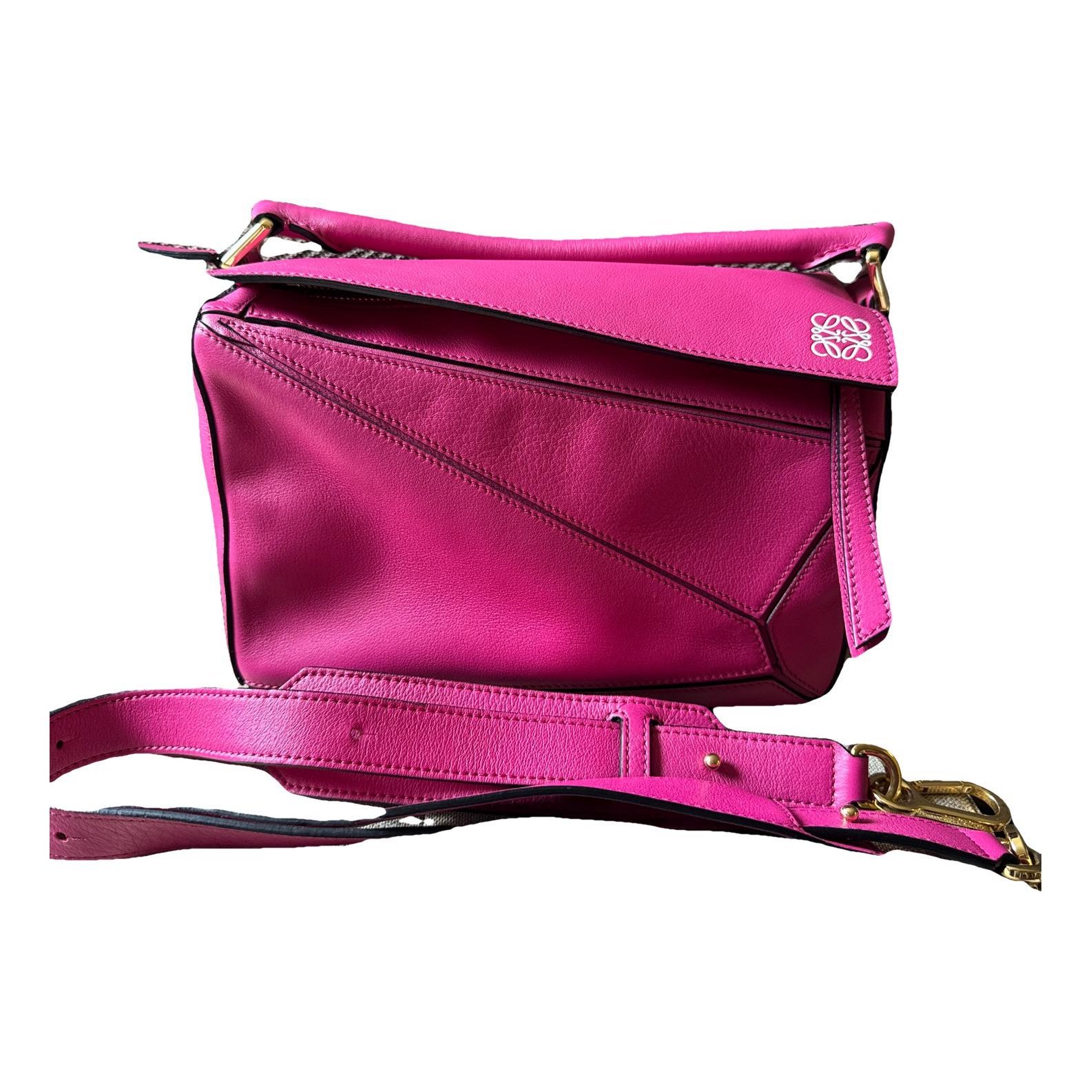 Puzzle leather handbag