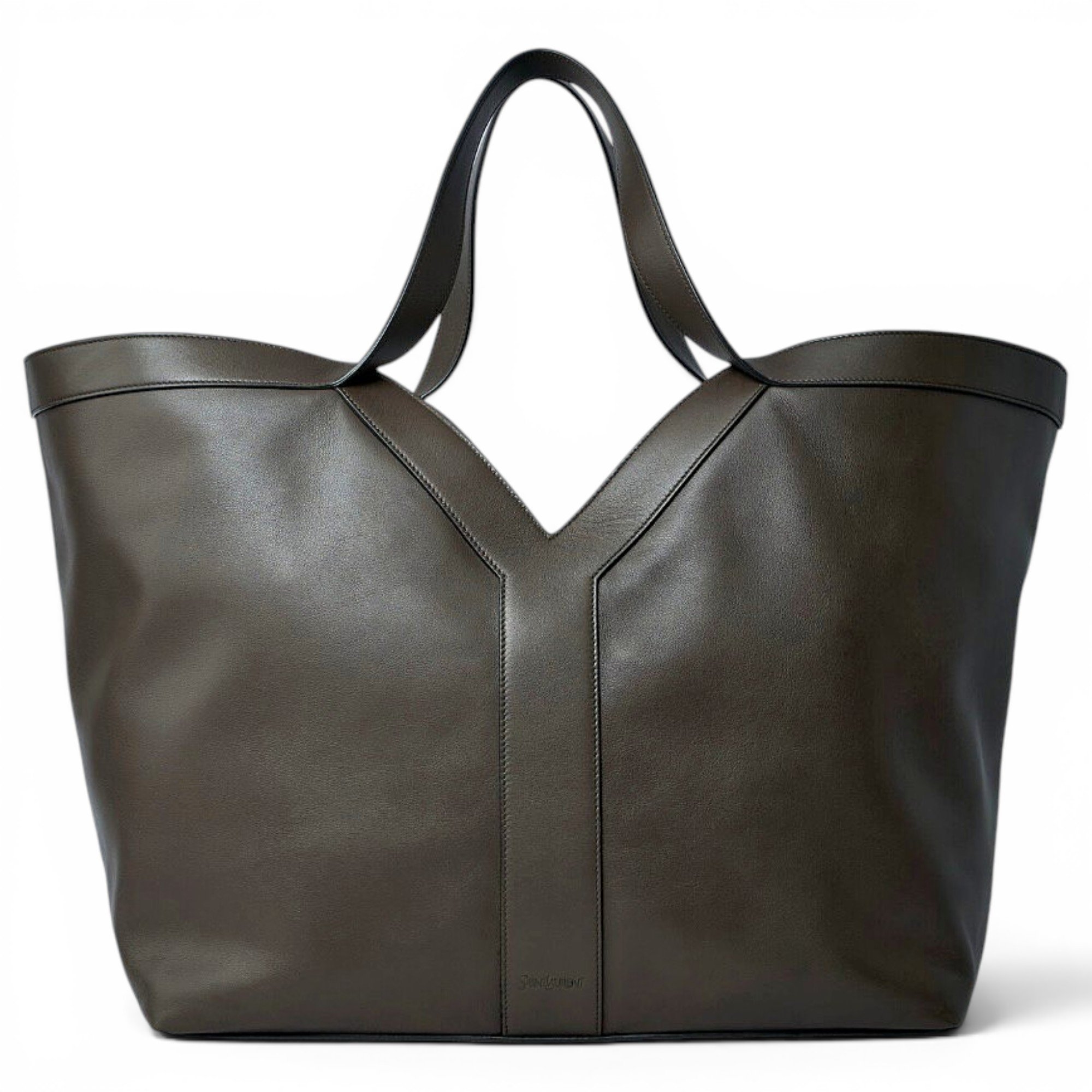 Y leather tote