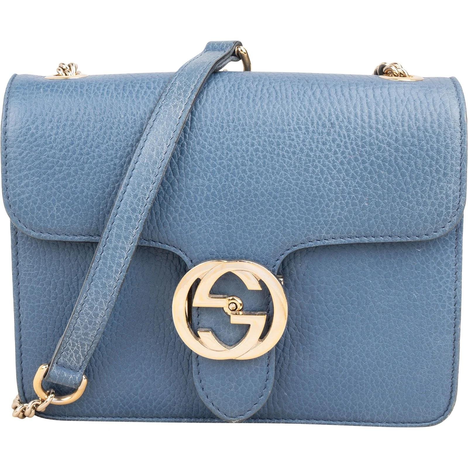 Interlocking leather crossbody bag