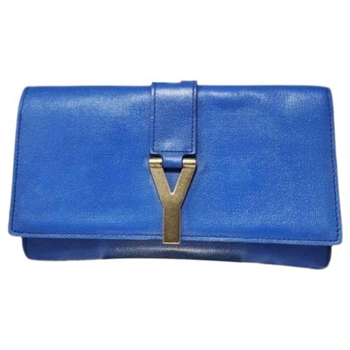 Leather clutch bag