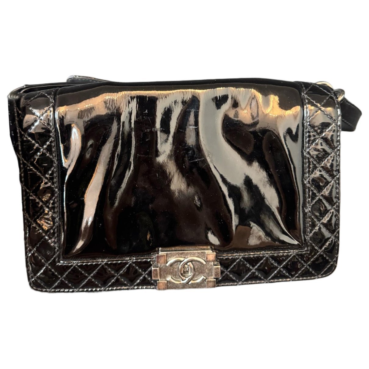 Boy patent leather crossbody bag
