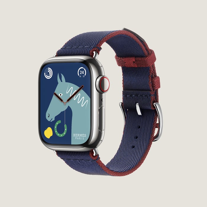 Band Apple Watch Hermès Single Tour 41 MM Twill Jump