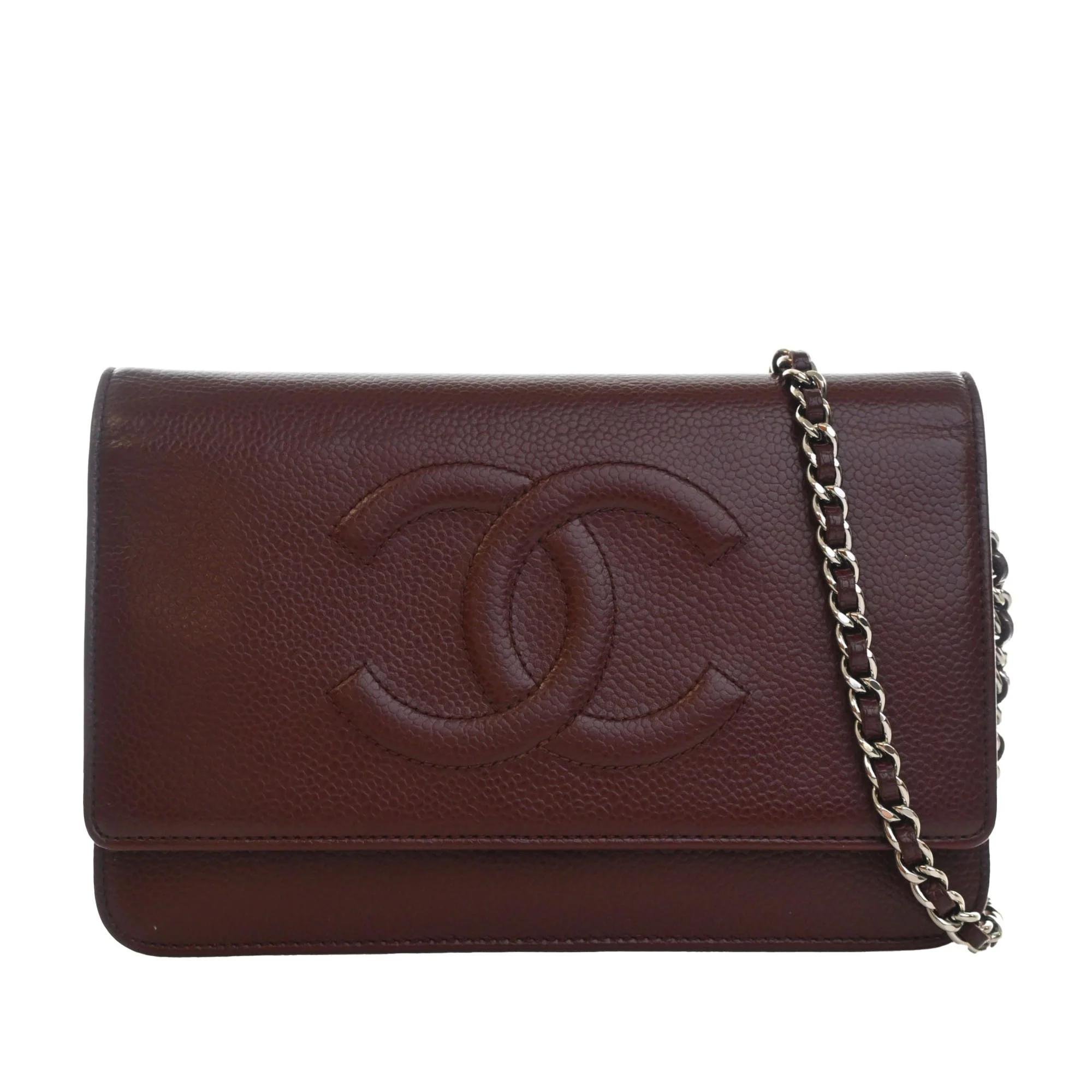 Wallet On Chain leather crossbody bag