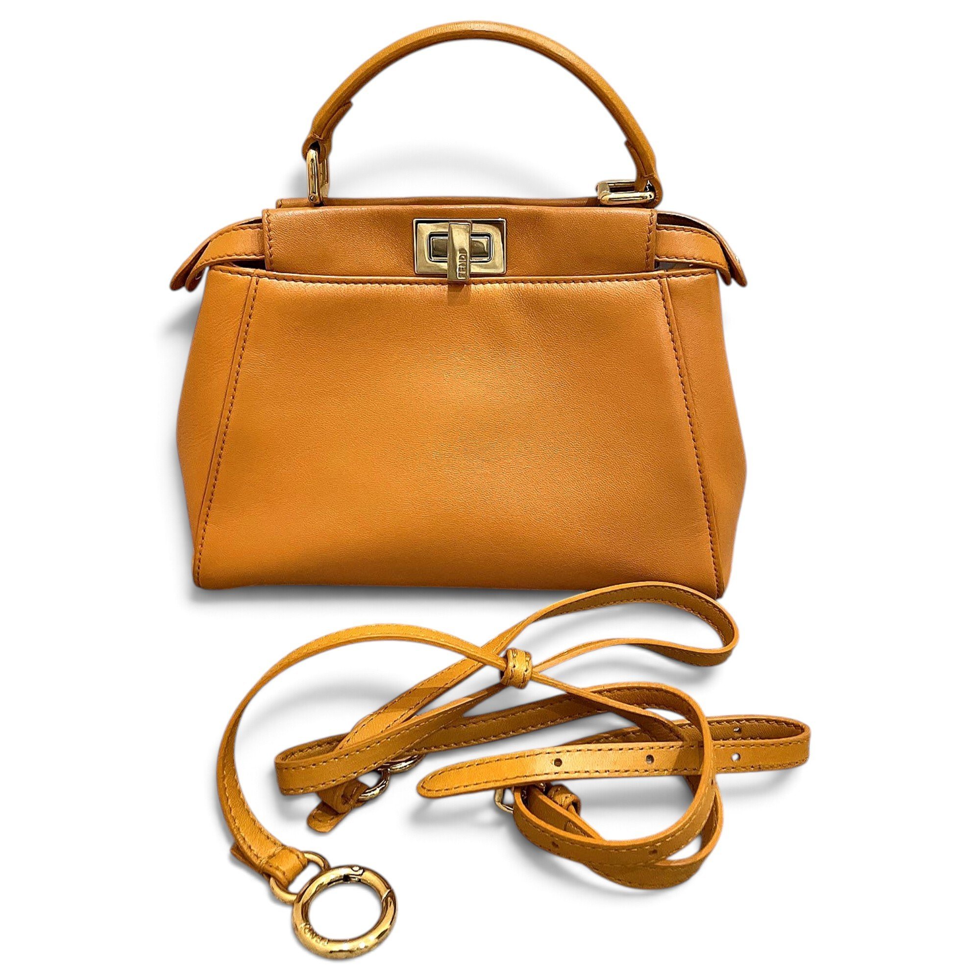 Peekaboo leather handbag