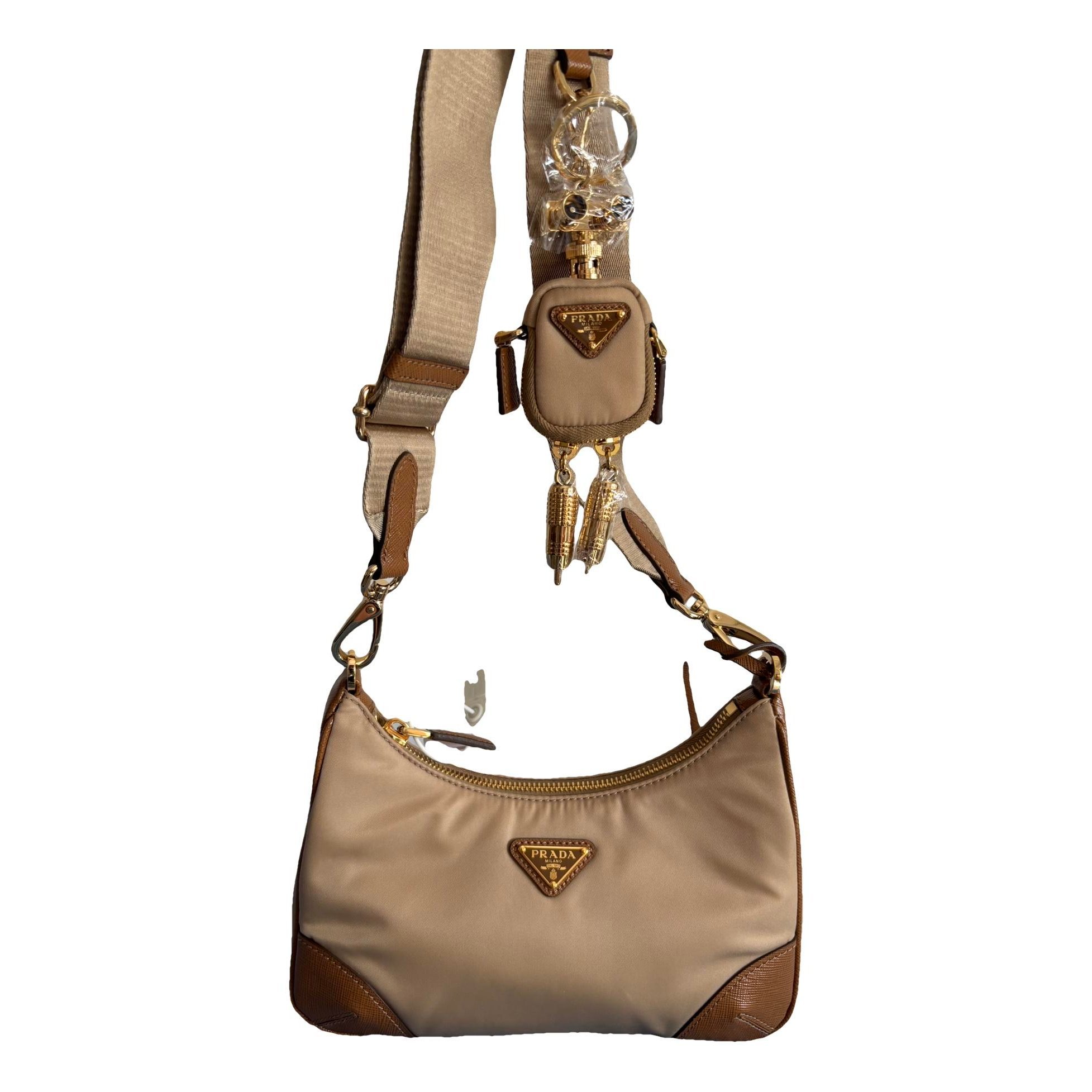 Re-edition leather crossbody bag