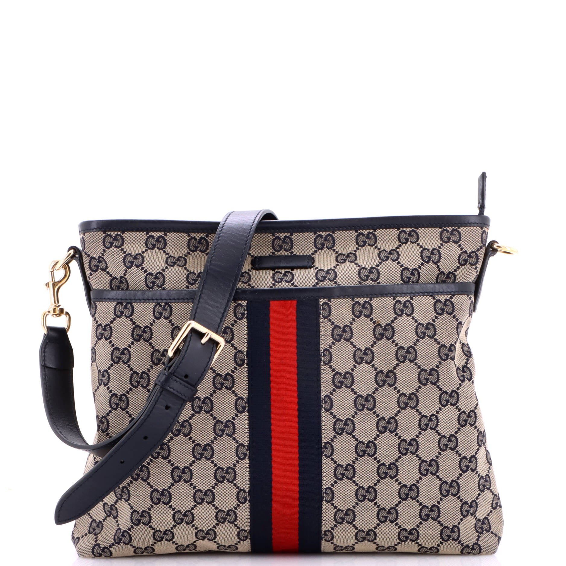 Front Pocket Web Messenger GG Canvas Small