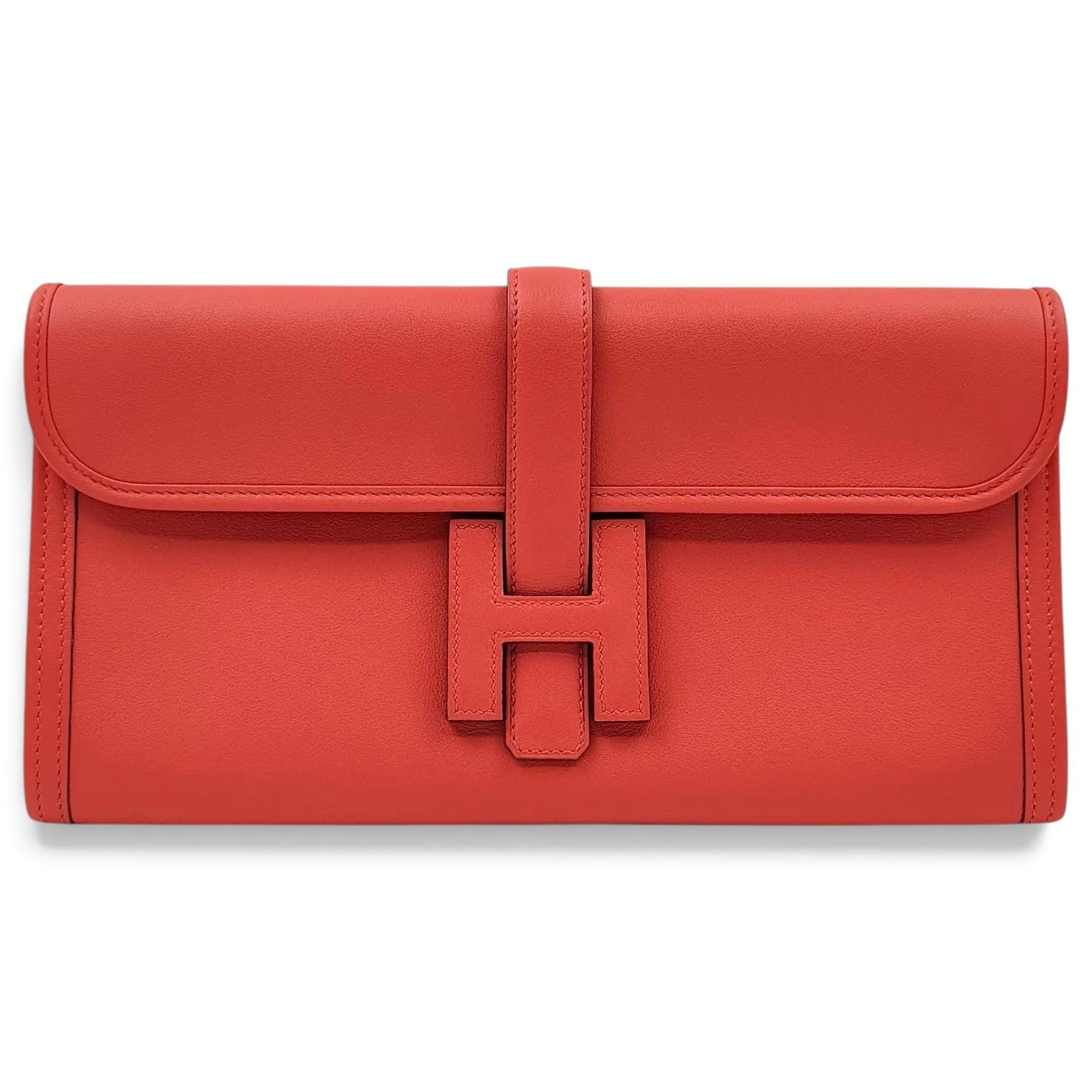 Jige leather clutch bag