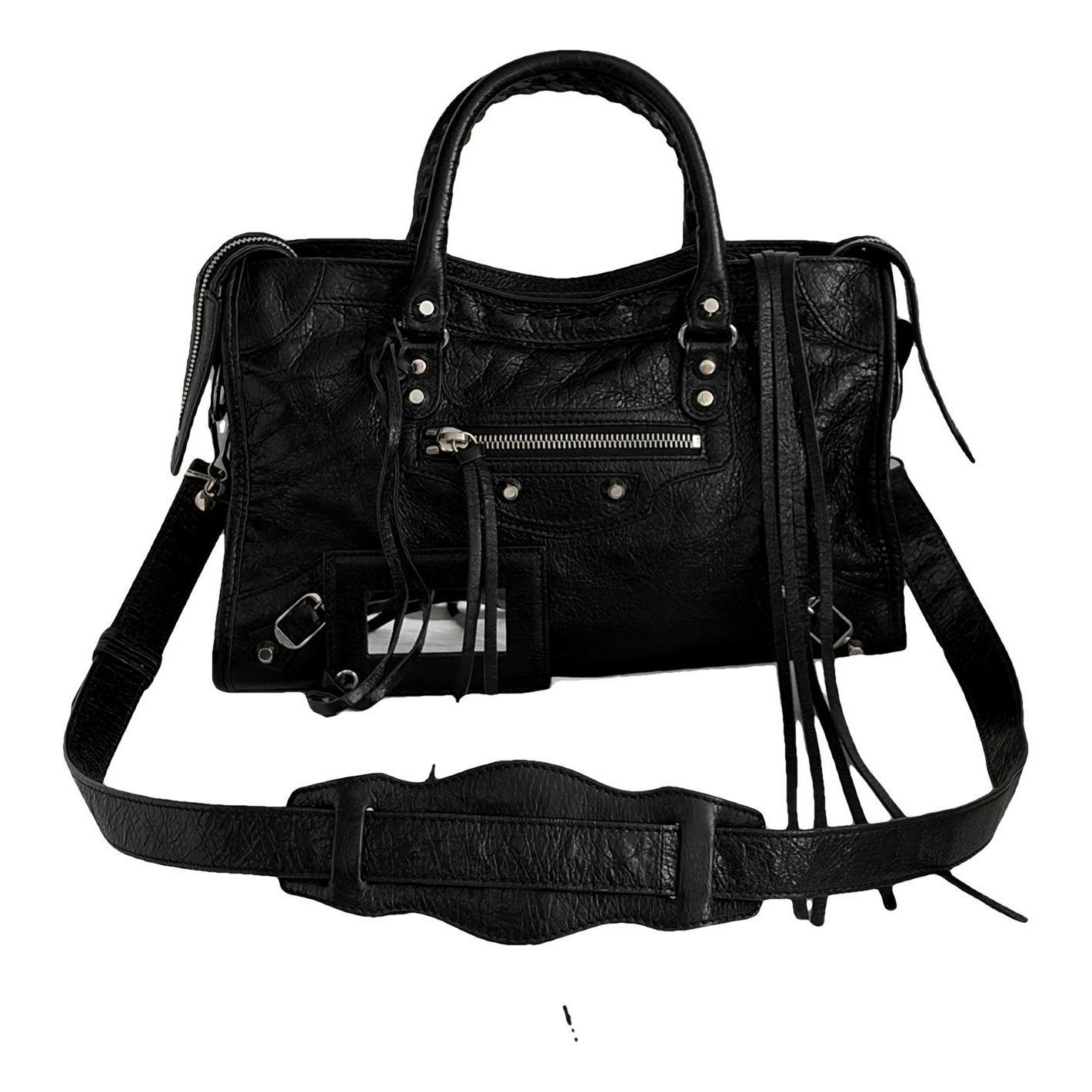 City leather handbag