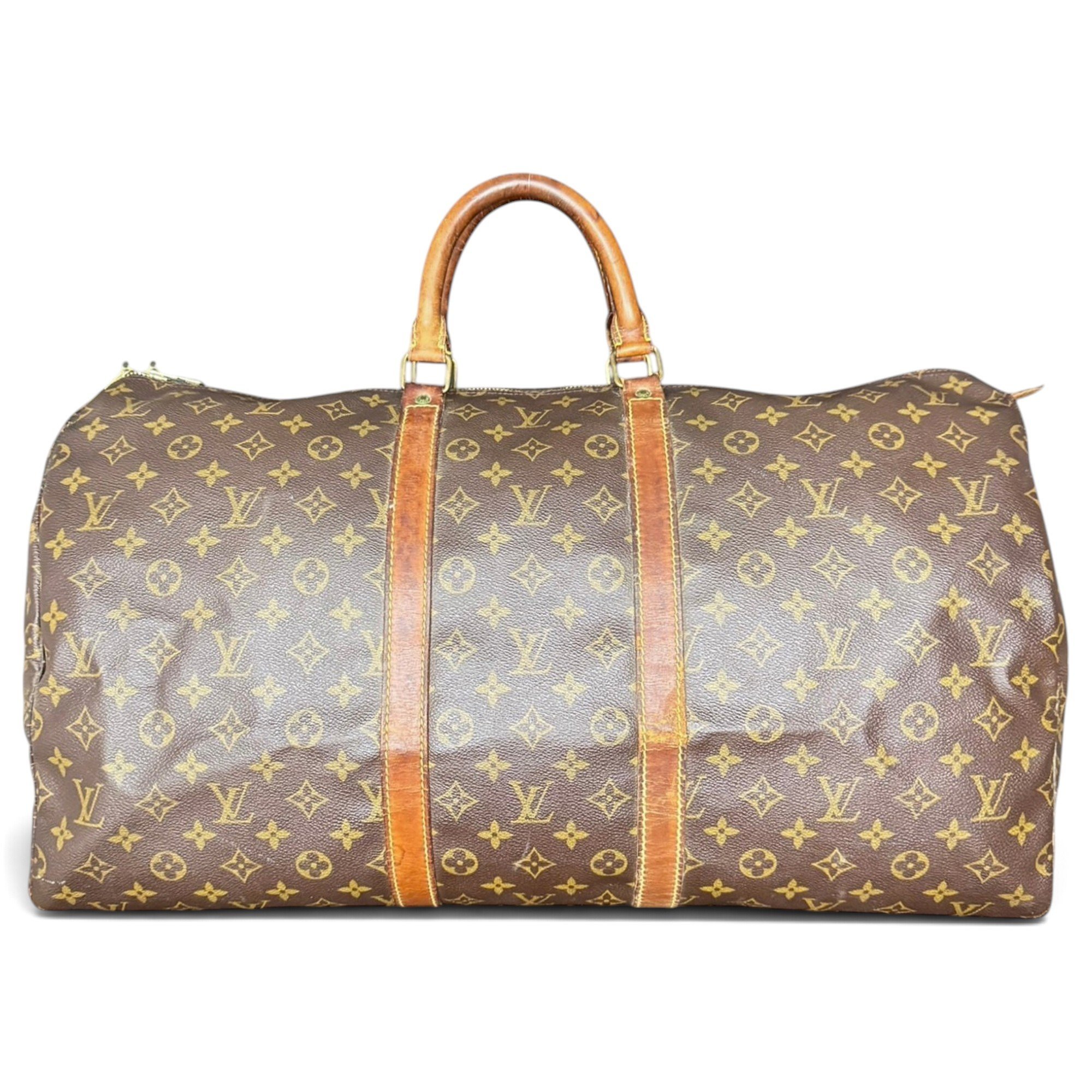 Keepall leather travel bag