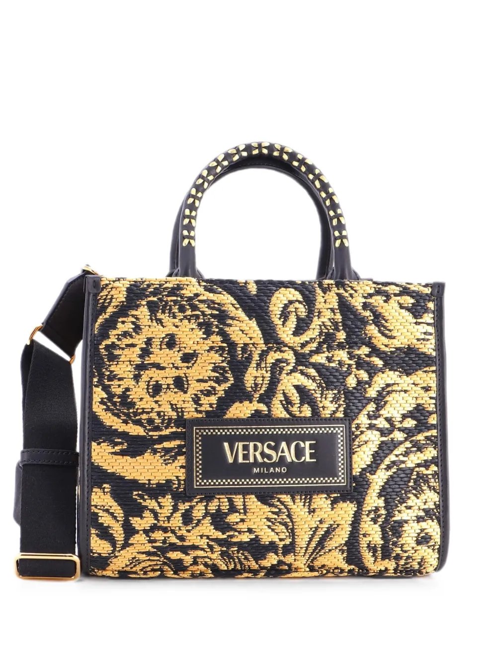 Athena Barocco Raffia Small tote bag