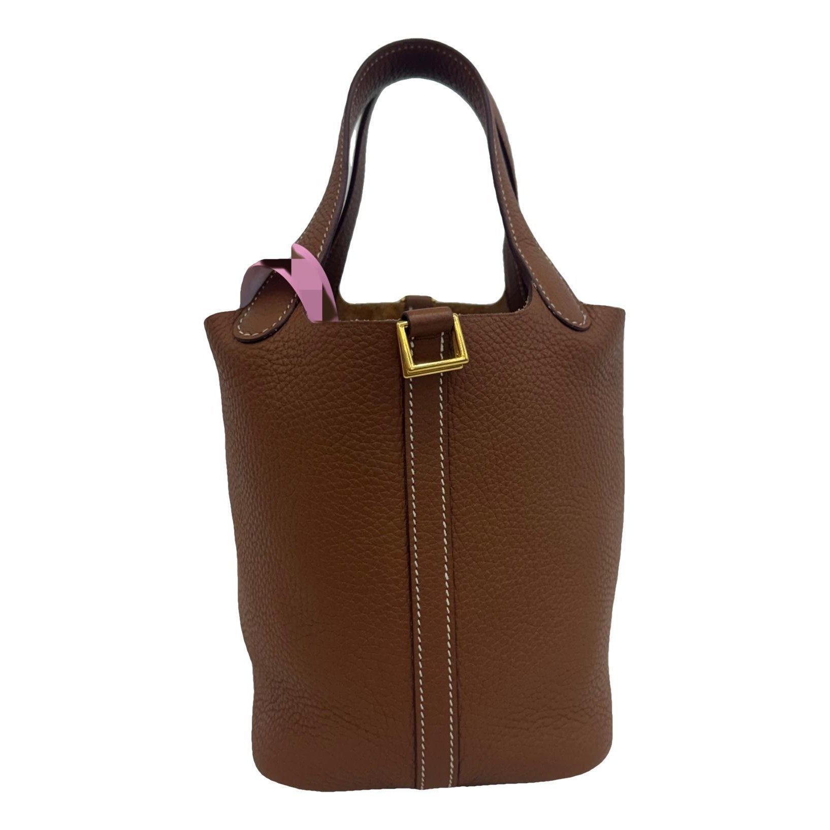 Picotin leather tote