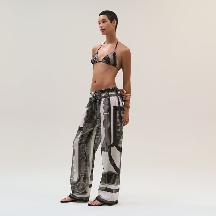 Marron Fusain "Coaching Remix" Beach Pants