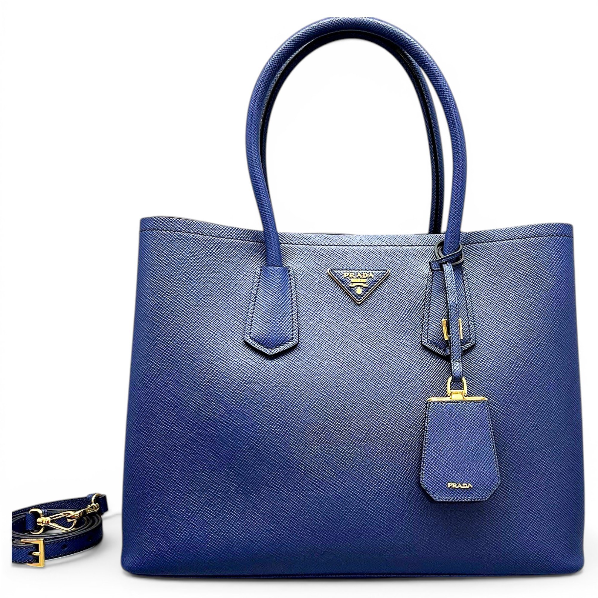 Double leather tote