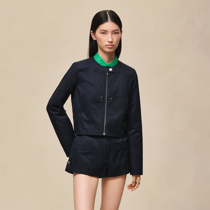 Bleu Noir Cotton Twill Jacket