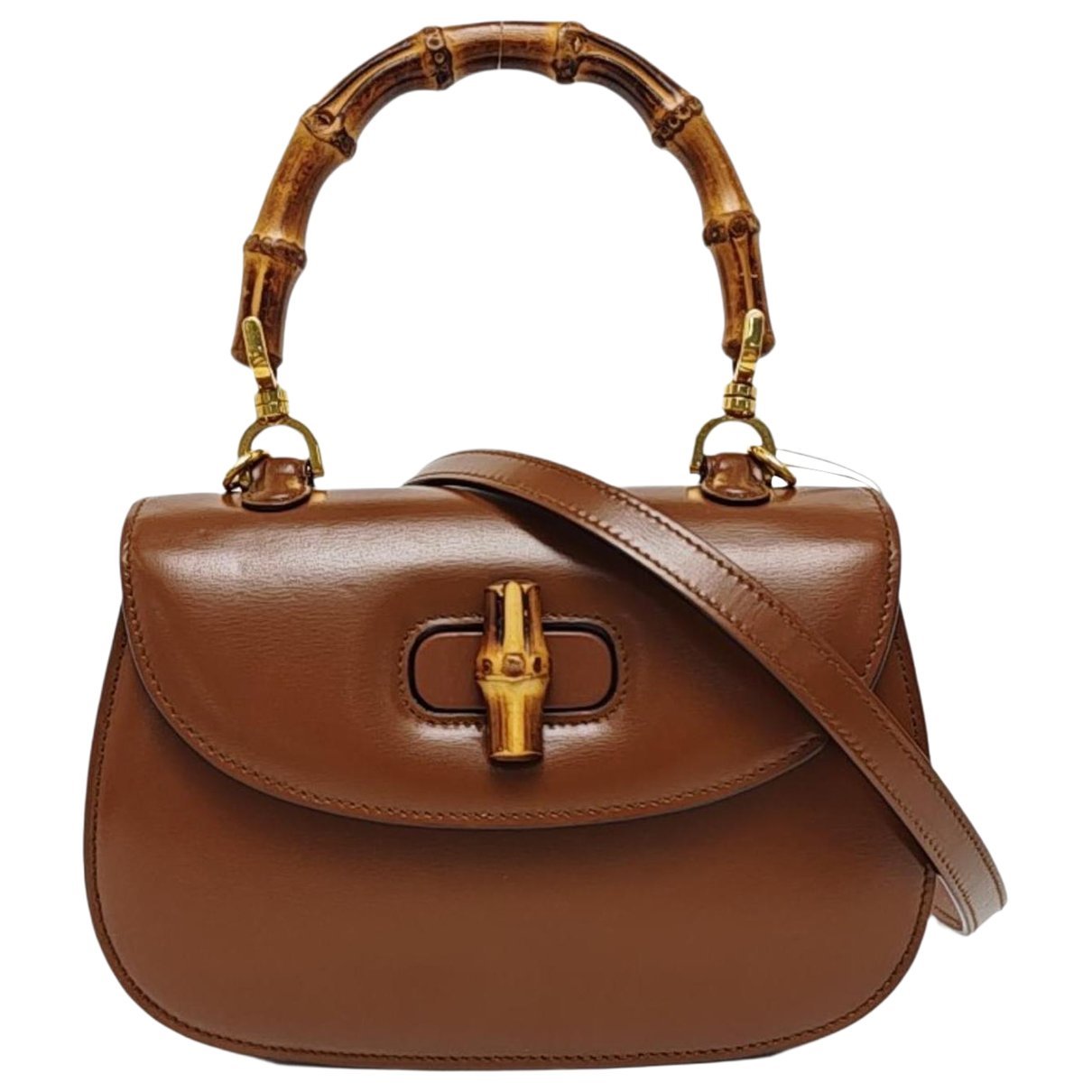 Convertible Bamboo Top Handle leather crossbody bag