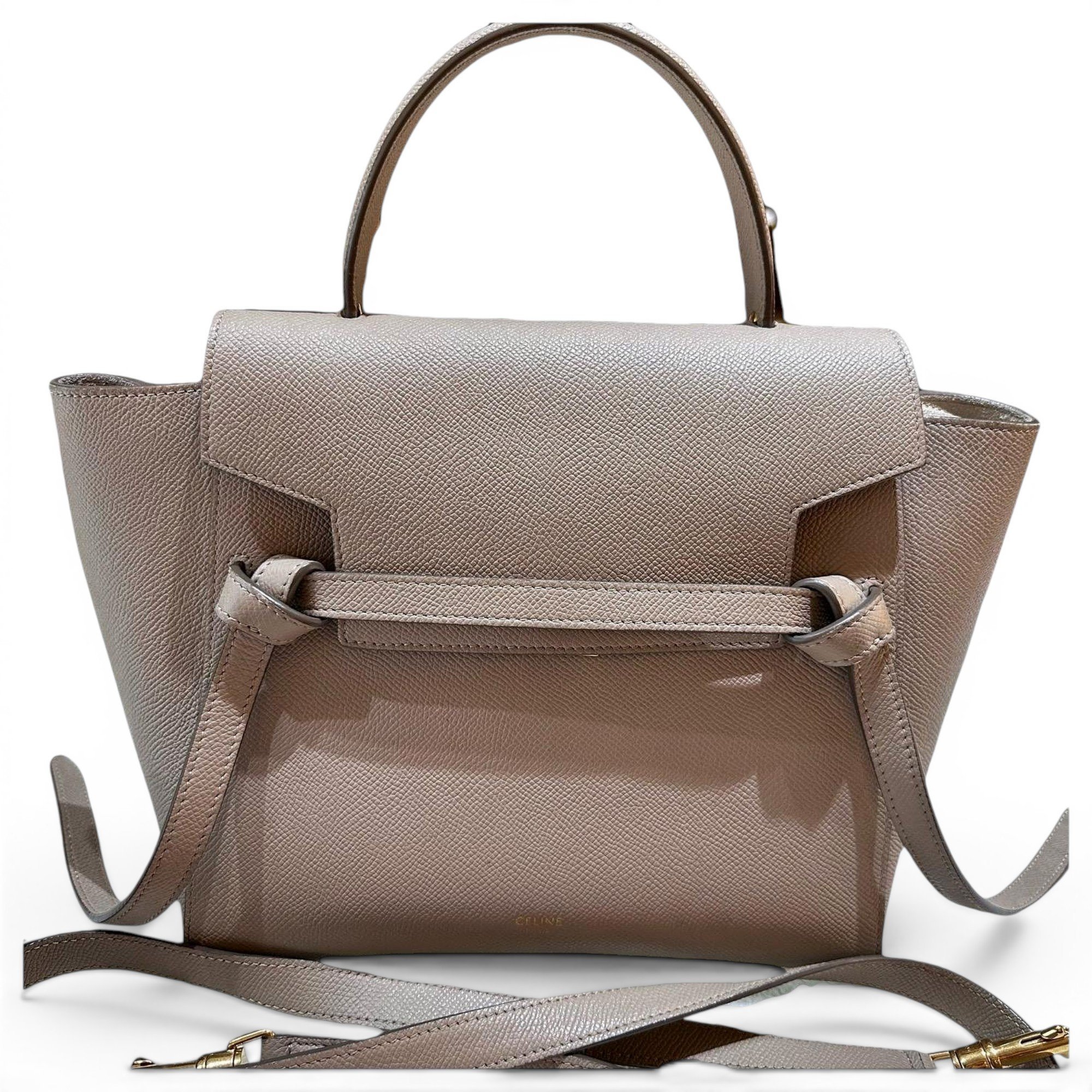 Belt leather handbag