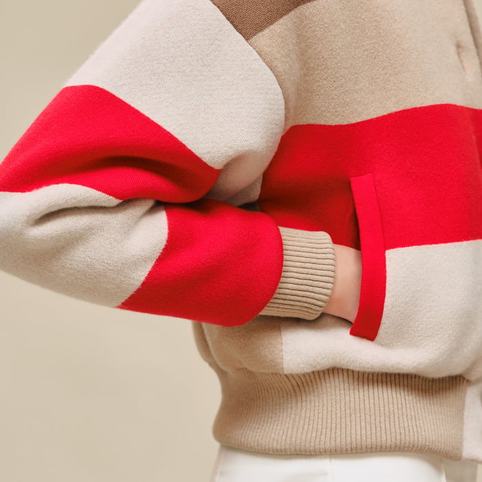 Beige Amande "Grand Manege" Quilted Jacket
