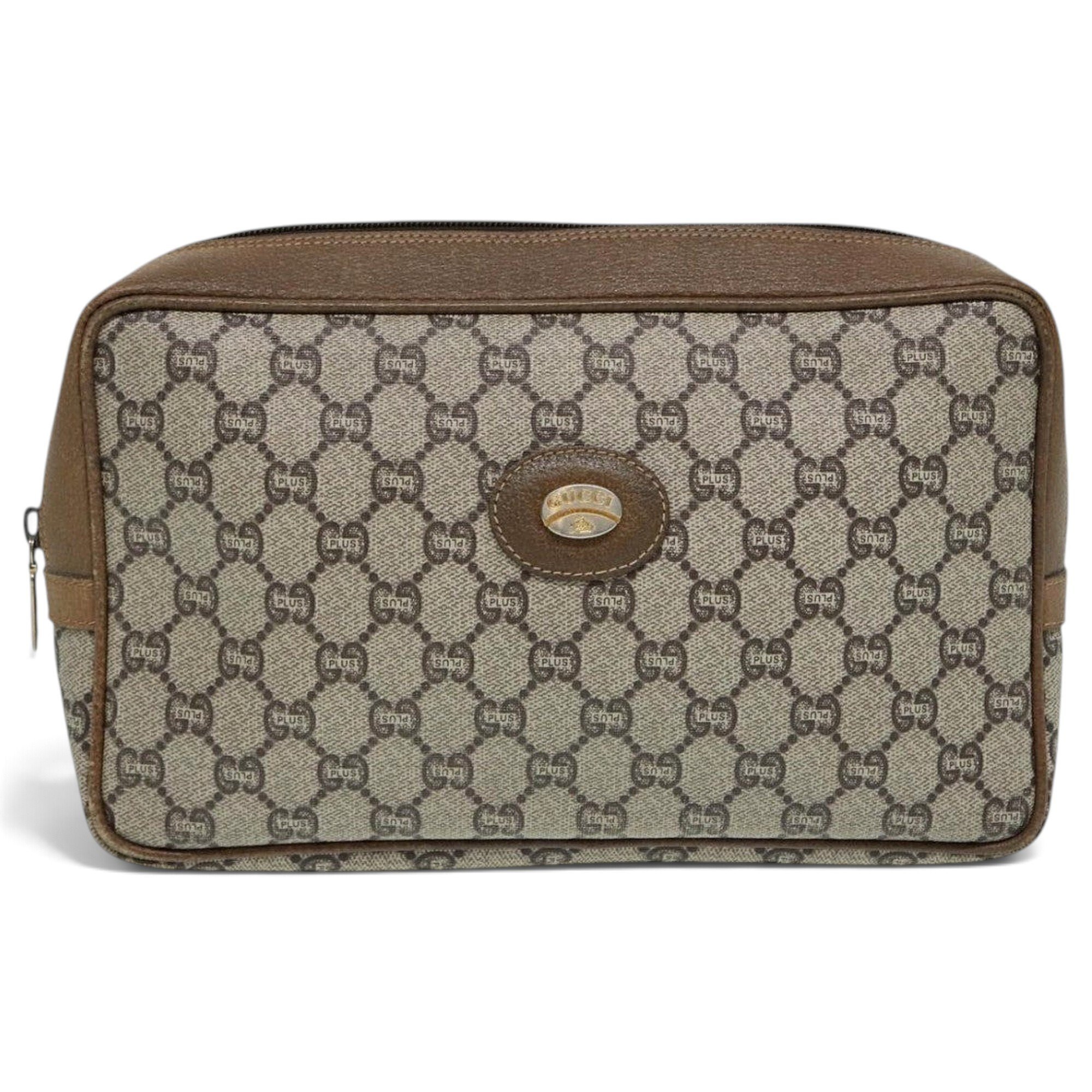 Leather clutch bag