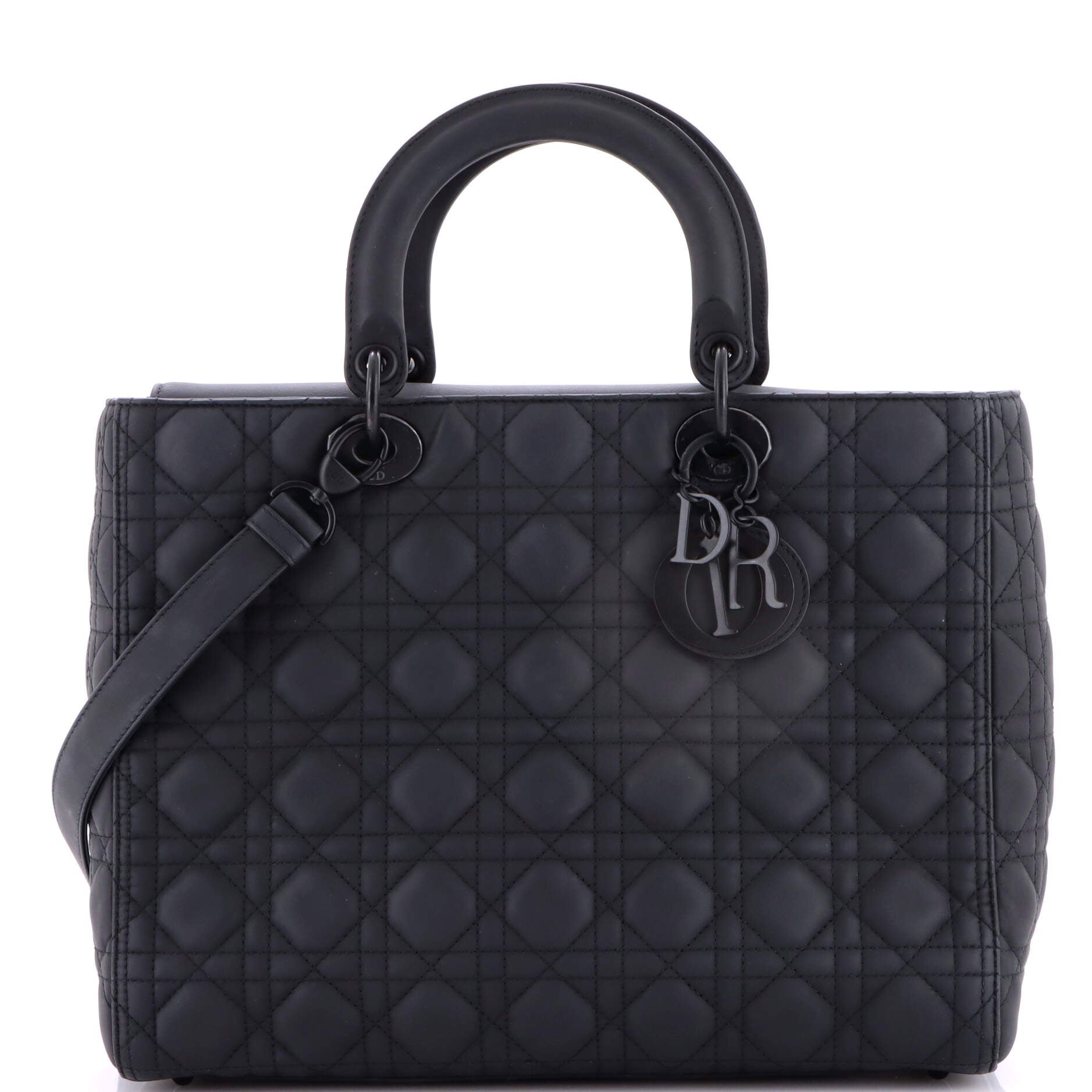 Dior Ultra Matte Lady Dior Bag Cannage Quilt Calfskin Large