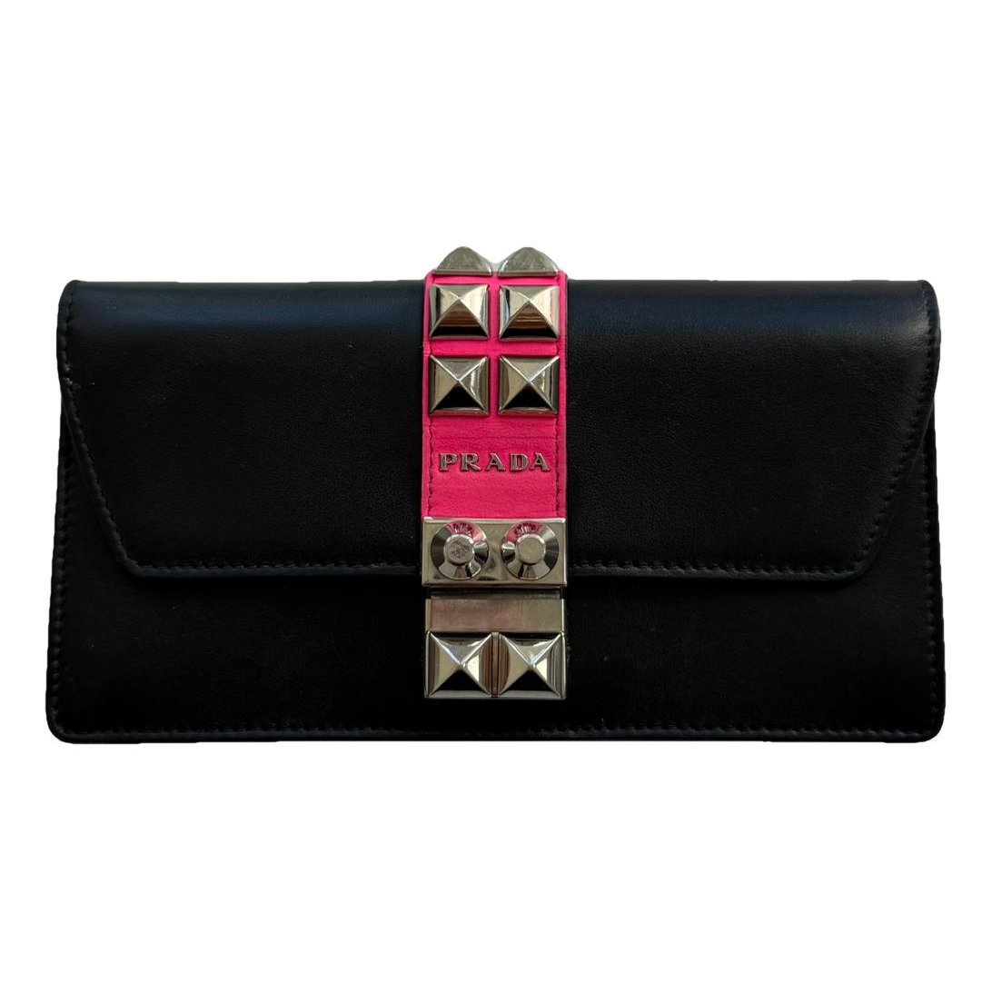 Leather clutch bag