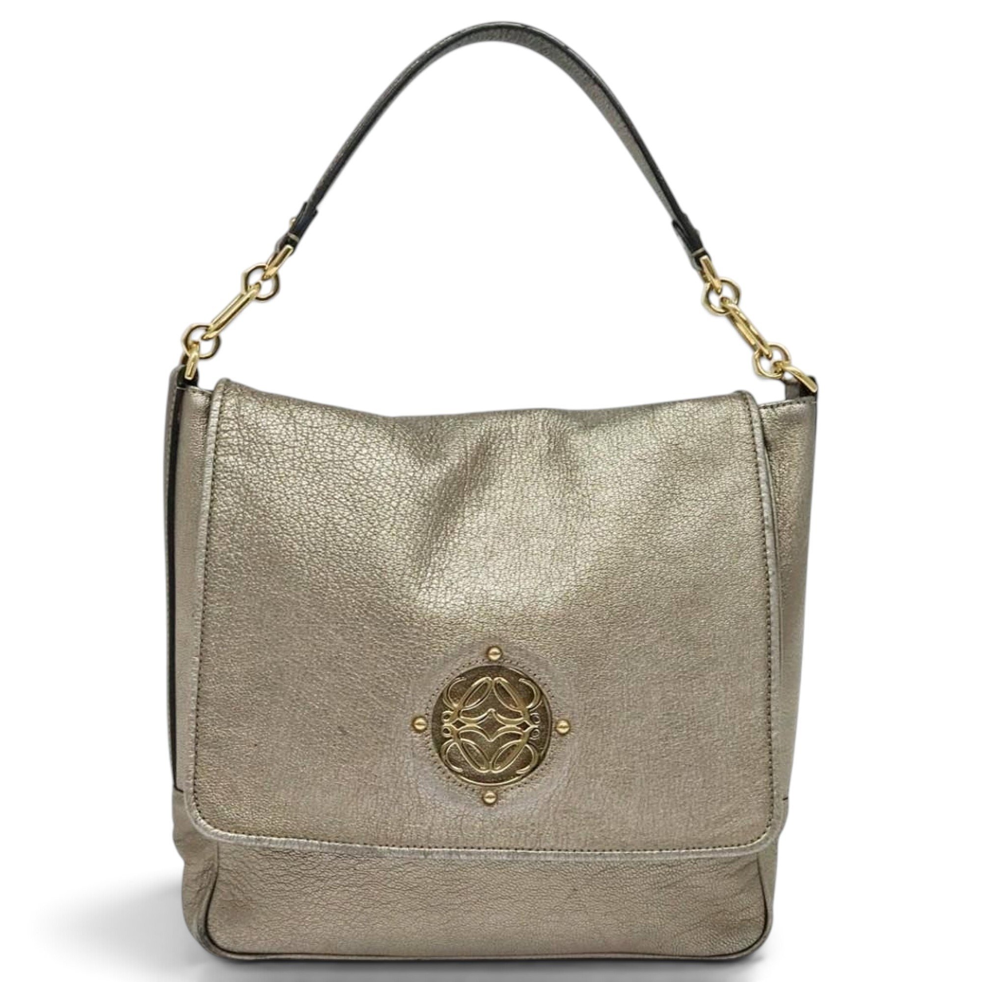 Anagram leather handbag
