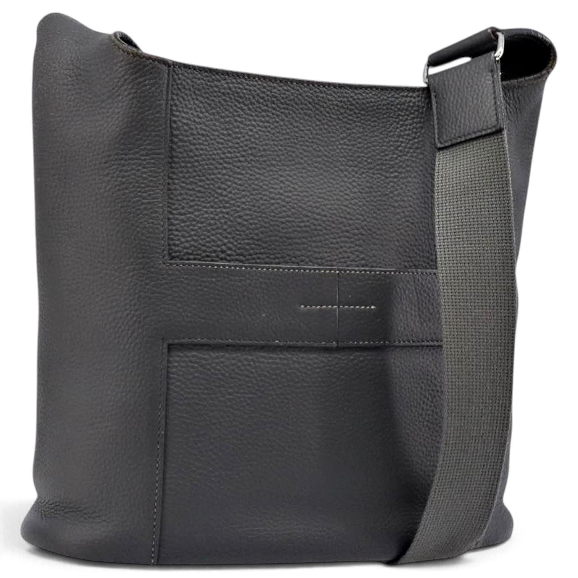 H leather handbag
