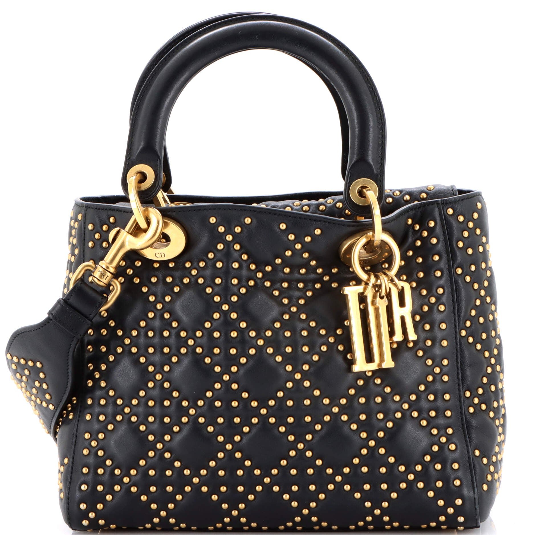 Dior Supple Lady Dior Bag Cannage Studded Lambskin Medium
